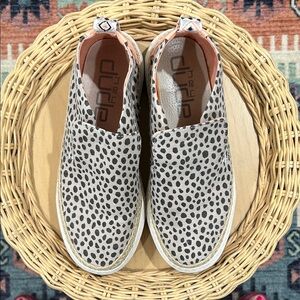 Hey Dude Black and White Slip-On Sneakers